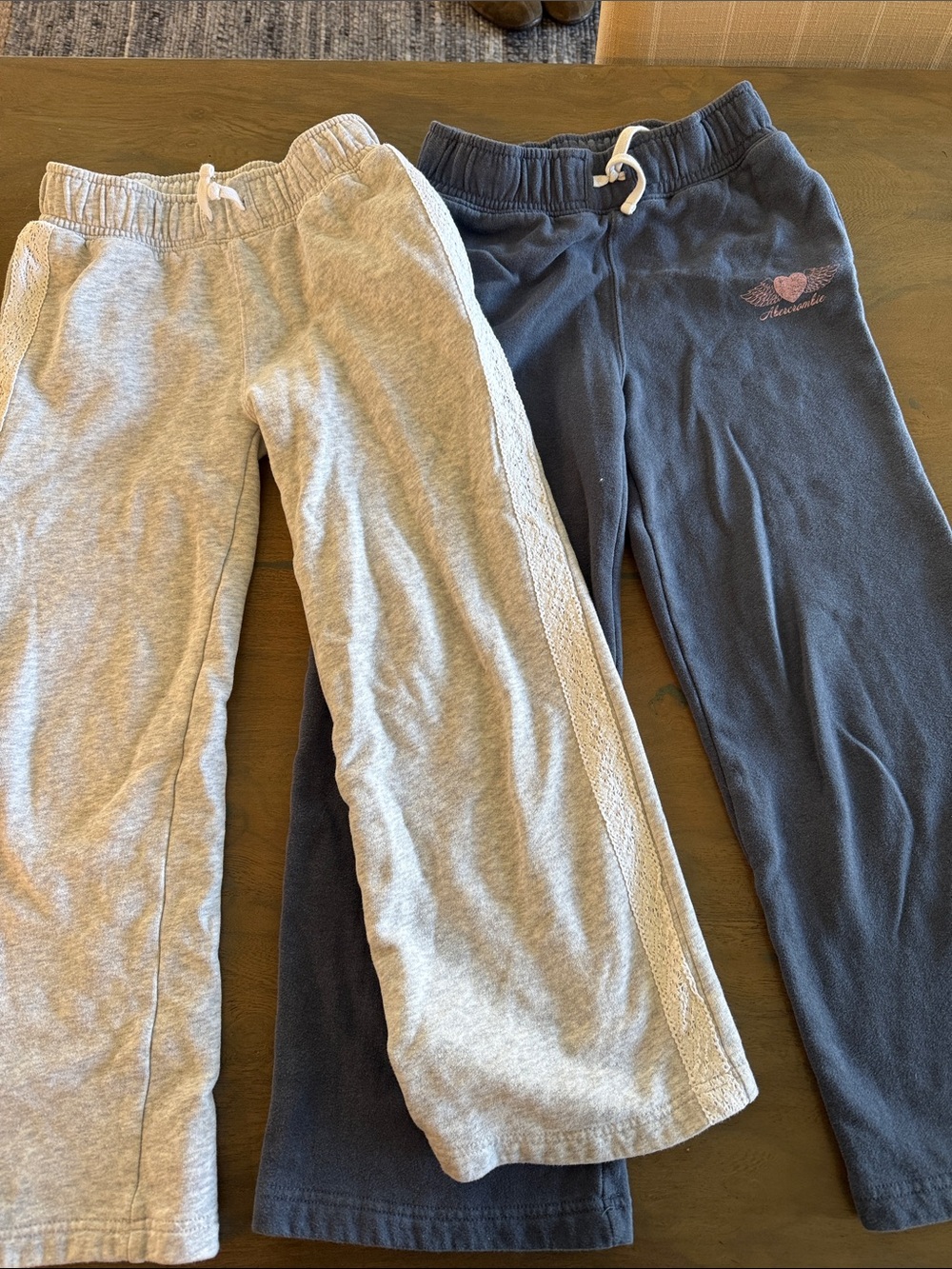 abercrombie kids Gray & Navy Sweatpants Duo